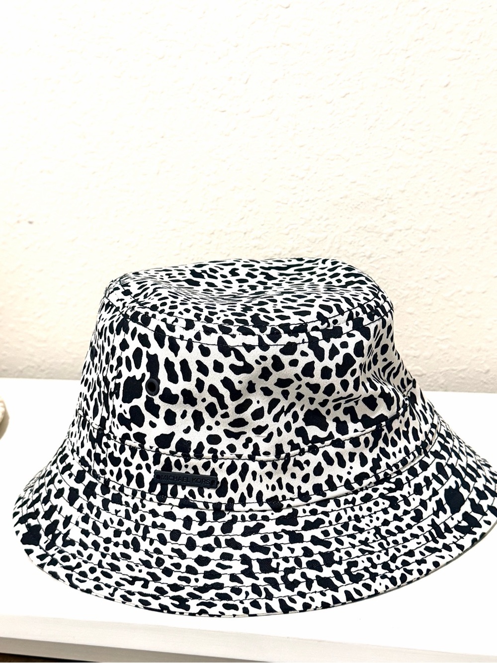 Michael Kors Black and White Spot Print Bucket Hat